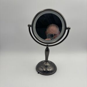 MIRRORMORE Lighted Vanity Makeup Mirror Double Sided Swivel Tabletop Tested